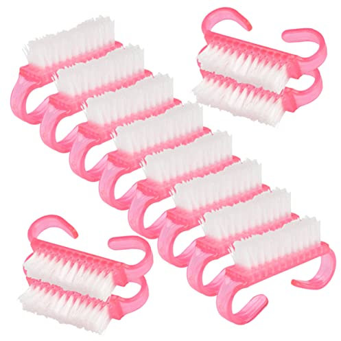 FOMIYES 12piezas Cepillo Para Polvo De Uñas Mango De Mano Cepillo De Uñas De Plástico Para Limpieza De y Manicura Salones De