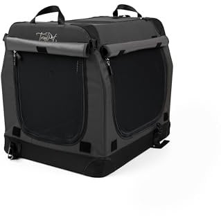 TrendPet TPX-Pro - Leichte, Faltbare Hundebox mit Aluminium Rahmen (grau, L 60 x B 45 x H 50 cm)