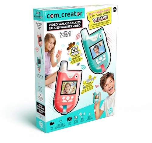 Canal Toys - Vídeo Walkie Talkies – Walkie Talkies para niños con cámara y Pantalla – Alcance de 100 m – Radio con 6 Juegos – Regalo para niños a Partir de 5 años – INF042