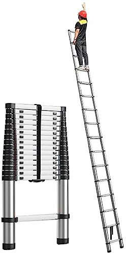 Scala telescopica di Estensione 8m 7m 6m 5m 4m 3.0m 2m 1m, Scala telescopica in Alluminio, Scala allungabile Pieghevole per Uso familiare di aziende di Copertura di Camper, carico 150 kg (Colo