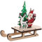 Supvox Holz Schlitten Figur für Weihnachten Handgefertigte Deko für Regal Langlebiges Weihnachtsornament aus Holz Festliche für Schaufenster und Wohnräume