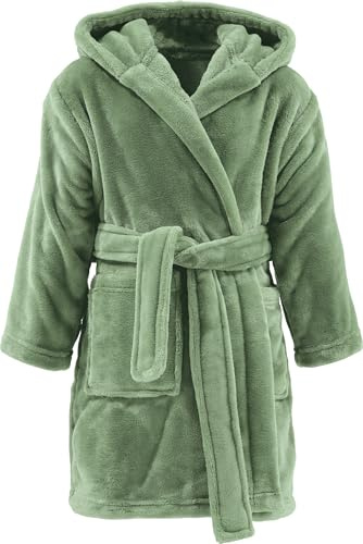 REDBEST Unisex-Bademantel Perris mit Kapuze - pures Kuschelvergnügen, samtweiche Qualität, schnell trocknend, mit Taschen, Gürtelschlaufen und Bindegürtel Fleece
