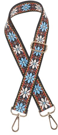 LALADEFIEE Verstellbarer Polyester Banjogurt mit Vintage Blumenmuster Robust und Komfortabel für Banjo und Mandoline Spieler