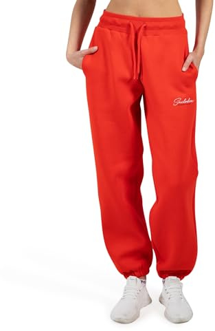 SMILODOX Jogginghose Damen Enara, Regular Fit Sweathose mit Seitentaschen, Elastischem Bund mit Tunnelzug, Dezentes Stick-Logo, Bequeme Freizeithose für Sport, Freizeit und Alltag