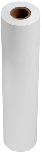Healvian Rouleau de Papier à Dessin Blanc Vierge 50 CM X 10 M Papier à Croquis Recyclé Ph Neutre sans Acide pour Aquarelle Peinture et Activités Artistiques Garçon et Filles et Adultes