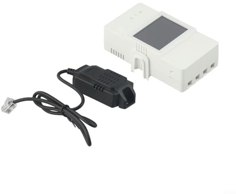 ComfyHarbor Interruptor inteligente, para Sonoff, sensor de humedad de temperatura WiFi, control de alta carga de 16 A/20 A, con pantalla LCD, monitoreo en tiempo real, automatización LAN, compatible