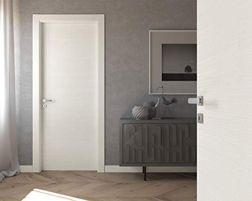 Porta BIANCO 3 D matrix con telaio e mostre WATER RESISTENT (80x210 Sinistro)