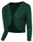 Urban GoCo Damen V-Ausschnitt Kurz-Strickweste Strickjacke 3/4 Ärmel (L, #2 dunkelgrün)