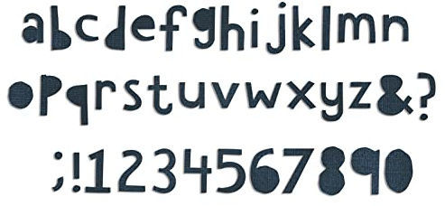Sizzix Bigz XL Alphabet die-cutout unten von Tim Holtz, Holz/Stahl/Kunststoff, mehrfarbig, 37,6 x 15,3 x 2 cm