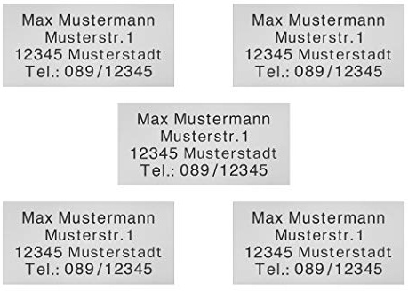 Drohnenkennzeichen Drohnenplakette Drohnen Plakette mit Gravur 2-10er Set | feuerfest, kratzfest, Schild, aus Aluminium, klein, selbstklebend, 3M doppelseitiges Klebeband, witterungsbeständig