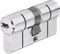 Abus Cylindre Double Entrée D6PSN 40/50 mm Bkn, Laiton Nickelé