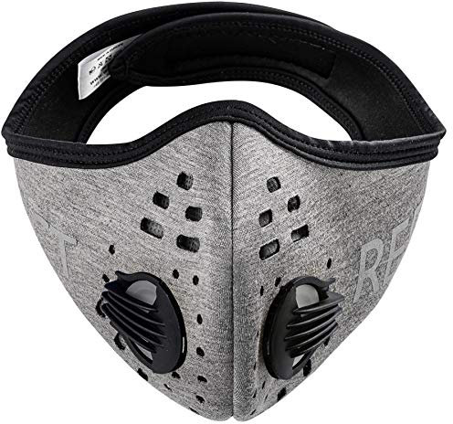 nti Staub/Smog/Wind Maske Unisex Radfahren Staubdichtes Sport-Atemschutzgerät Gesichtsmaske Laufen Staubfilter Masken MFAZ Morefaz Ltd (Reflektierende Maske Grey)