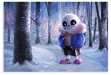 weqwe Game Undertale 11 Leinwand-Poster, Wandkunst, Dekoration, Druck, Bild, Gemälde für Wohnzimmer, Schlafzimmer, Dekoration, 40 x 60 cm, ohne Rahmen-style1