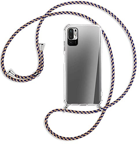 mtb more energy® Handykette kompatibel mit Xiaomi Redmi Note 10 5G, Poco M3 Pro 5G (6.5'') - Royal - Smartphone Hülle zum Umhängen - Anti Shock Full TPU Case