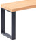 LAMO Manufaktur Sitzbank Esszimmer Holzbank Bettbank 30x160x47 cm, Möbelfüße Simple Anthrazit/Natur, LSB-01-A-002-160-7016S