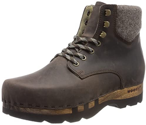woody Herren Moritz Stiefelette, Fettleder, Kaffeebraun, 46 EU
