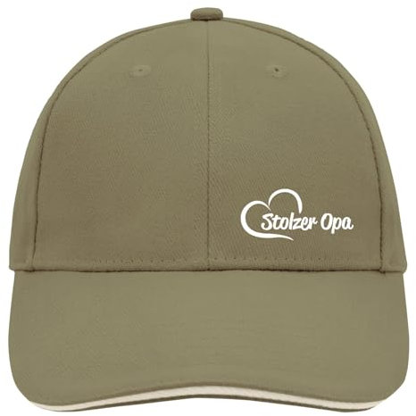 Huuraa Basecap Stolzer Opa Herz Geschenk Olive/Beige Stolzer Opa Accessoire