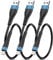 Apple MFi Certified Short iPhone Charger Cable 3 Pack 1 Ft, OIITH 12 inch Lightning Charging Cord, Fast 2.4A iPhone Data Cord Compatible with iPhone12/11/XS/Max/XR/X/8/8P/7P/6/iPad - Indigo