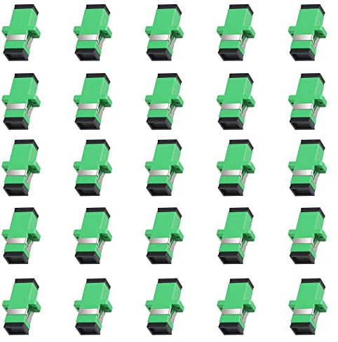 FYBOPTWU - Lot de 25 coupleurs SC à fibre optique monomode (SM) Simplex Adaptateur SC femelle vers SC femelle APC Simplex Mode unique Réseau Internet Adaptateur