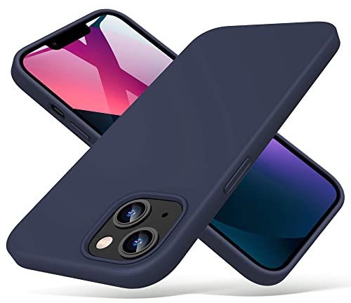 ULAK Liquid Silicone Case for iPhone 13, 3 Layer Shockproof Hybrid Drop Protection Rubber Protective Phone Case Cover Compatible with iPhone 13 6.1 inches - Blue