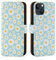 32nd Floral Series 3.0 - Design PU Leather Book Wallet Case Cover for Apple iPhone 14 Plus (6.7), Designer Flower Pattern Wallet Style Flip Case With Card Slots - Blue Daisy