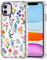 MOSNOVO Case for iPhone 11, [Buffertech 6.6ft Military-Grade Drop Protection] [Anti Peel Off Tech] Clear TPU Bumper Phone Case Cover Design - Botanical Floral