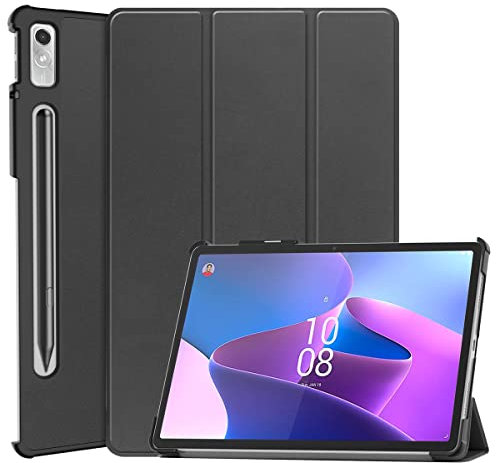 LMFULM® Case for Lenovo Tab P11 Pro Gen 2 (11.2 Inch) PU Leather Case Slim Lightweight Smart Protective Shell With Auto Sleep/Wake Stand Flip Cover Holster Black