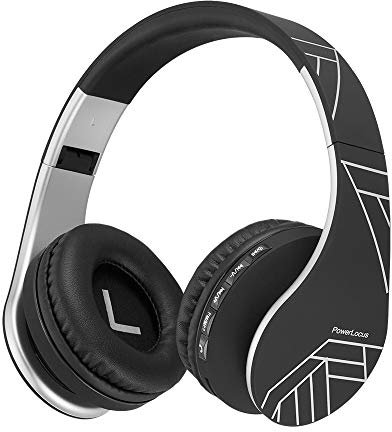 PowerLocus Kabellose Kopfhörer Over Ear, Kopfhörer Bluetooth mit Mikrofon, Faltbar, weiche Ohrpolster Hi-Fi-Stereo-Bass, Headset Kabellos und Kabel-Modus für Kinder/Erwachsene/TV/PC/Home Office