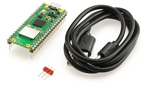 SEENGREAT Raspberry Pi Pico WiFi Microcontroller Board, Built-in WiFi, Raspberry Pi RP2040, puce sans fil CYW43439, processeur double cœur ARM Cortex M0+, avec en-tête pré-soldered (code couleur)