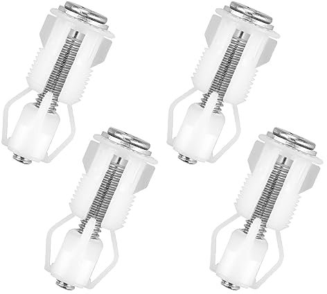 Toilet Seat Fittings and Fixtures - Toilet Lid Top Fixing Hinges Screws, Expanding Nylon Nuts WC Hinge Blind Hole Fittings, Toilet Seat Bolts