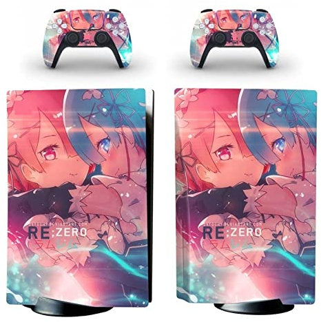 KACBRU Konsole ladestation Skin Für PS5 Skin Disc Edition Anime Console Und Controller Vinyl Cover Skins Wraps Für PS 5 Disc Version(2348) Skins Wraps Geschenk (Color : 4)