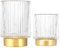 DASITON Make up Pinsel Organizer,Kosmetik Organizer Gold,Pinsel Organizer aus Glas,Pinselhalter Kosmetik,Makeup Brush Holder,Pinselhalter,Pinsel Aufbewahrung für Schlafzimmer,Badezimmer(Clear S+L)