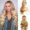 FENYW 65 cm Lange Lockige Blonde Perücken, Synthetische, Welle, Frauen Verabredungen Party Cosplay Kostüm Tägliche Perücke