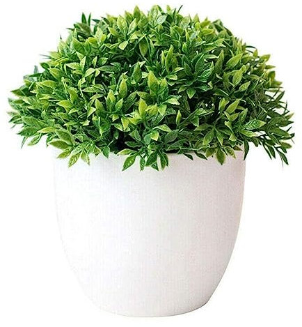 ROBAUN 1 planta artificial bonsái para árbol pequeño, flores falsas adornos en maceta, decoración de bonsái, jardín para decoración del hogar, bola de hotel, arbusto bonsái, decoración de bonsái, mini