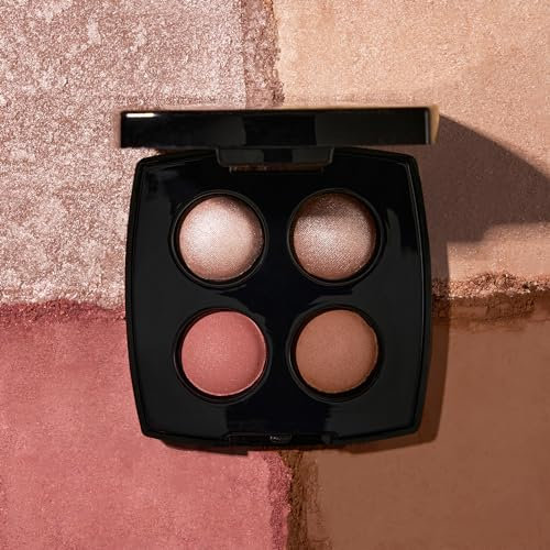 LAURA GELLER NEW YORK Baked Eyeshadow Palette Quad (Pink Buttercream) Long-Lasting & Smudge-Resistant Eyeshadow For Natural Look, From Neutral To Vibrant Shades, 4 Pigmented Blendable Eyeshadows