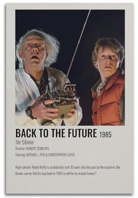 Terp Poster Back To The Future, Geschenk für Freunde, Schlafzimmer, Wohnzimmer, Dekoration, modern, ästhetisch, ungerahmt, 30 x 45 cm