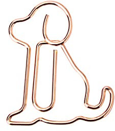 Ailan 30 Stück Büroklammern in Tierform, Foto Memo Clips, Cartoon Hund, Lesezeichen, Pin für Kinder, mehrfarbig, dekorativ, für Erwachsene, Schule, Hund/Roségold