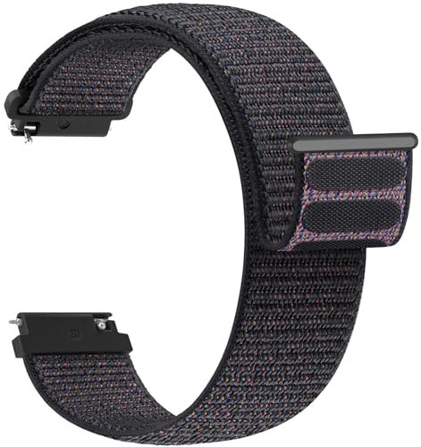 Yoohoo 18mm Watch Straps Nylon Bracelet Compatible with Venu 2S/Venu 3S/Vivoactive 4S/Vivomove 3S/Forerunner 255s/255s Music/265s, Quick Release Replacement Sport Loop Watch Strap for Men and Women