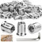 SWTYExt M8 Threaded Inserts for Wood 60pcs Thread Inserts Nuts M8x20MM Flanged Hex Socket Nut Wood Insert Hex Socket Galvanized Suitable for Pine Plywood Composite Panels
