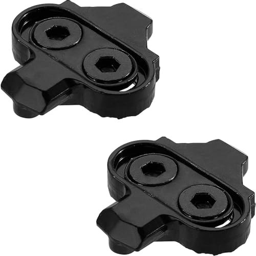 UMIUP Bike Fahrrad Schuhplattenset, Bike Cleats, SPD Compatible Bike Pedal Cleats, Pedalplatten Fahrradzubehör Set für Shimano SPD Sl Cleats SM-SH51Spinning, Indoor-Radfahren (Dunkelschwarz)