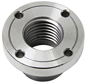 CETEOR Holz-Drehbank-Futter, Planscheibe for Drehbank, Drehbankplatte for Holzbearbeitung, Flanschplatte, passend for Drehbank, M18 x 2,5, 2 Zoll, Silber