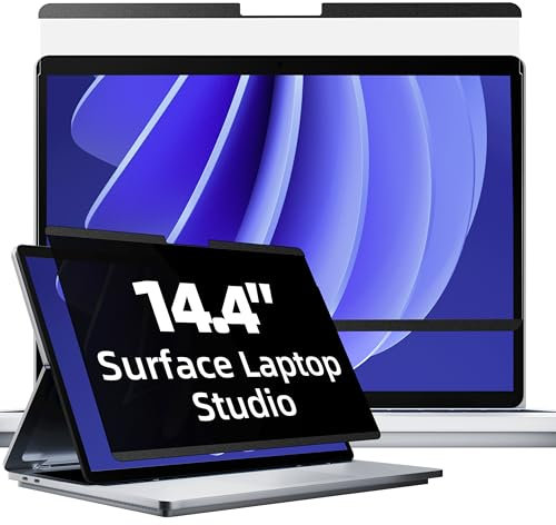 Magnetischer Blickschutzfilter, kompatibel mit Microsoft Surface Laptop Studio 14,4 Zoll, abnehmbarer Displayschutz für Surface 35,9 cm (14,4 Zoll), Blaulichtfilter, Anti-Spying-Display, 35,6 cm (14,4