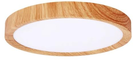 wonderlamp - Plafón de techo LED 18W Gein Madera CCT 3-Step con intensidad regulable