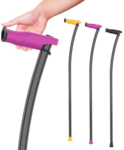 100% Carbon Gehstock Luxus Verstellbar - Leichtester Spazierstock der Welt | Ergonomischer Antitendinitis-Griff, 200 kg Belastbar, Patentiertes Design, Für Senioren, Damen & Herren | INDESmed
