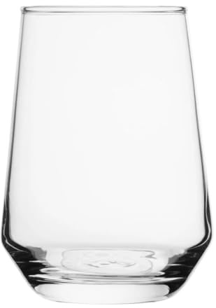 Olympia Atlanta Tumbler, Glass, 370ml, Pack of 12 | Fully dishwasher safe and stackable, offering a space-saving drinkware solution for busy bars or cafes.