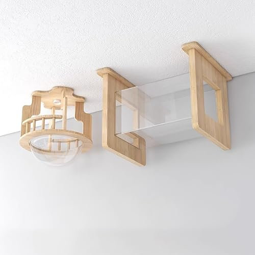 WXXSHGDW Katzen Kletterwand, Katzenmöbel Wand, Katzen Wand Klettern, Decken-Katzenregale, mit 1 Katzennest und 1 Katzentunnel