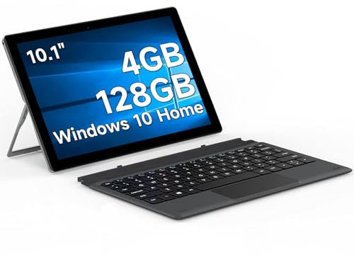 ALLDOCUBE iWORK20 2 en 1 Tableta con Teclado, portátil 10,1 con Windows 10 Home, 4GB RAM+128GB ROM/TF 256GB, Tableta PC Celeron N4020, 1920x1200 FHD, WiFi 2,4G+5G, 6300mAh, Teclado QWERTY extraíble