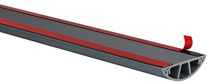 KOMIB 2 x 1M Bodenkanal Halbrund/Fußboden Kabelbrücke/TV Kabelschacht/Selbstklebend/Fertig für die Montage (70 x 20 mm, Grau)