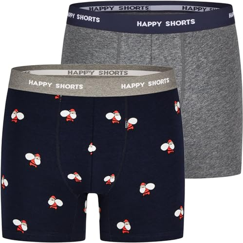 Happy Shorts 2 Jersey Trunk Herren Boxershorts Pant Weihnachtsmann