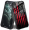 YALUUU Compatible with iPhone XR Case Black Red American Flag Design for Men Boys, [Shockproof Bumper] [Anti-Scratch] [Anti-Slip] Heavy Duty Protection Cover for iPhone XR